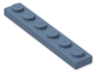 LEGO® Stein: Plate 1 x 6 3666 | Farbe: Sand Blue