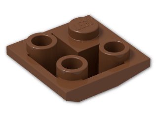 LEGO® Brick: Slope Brick 45 2 x 2 Inverted Double Convex 3676 | Color: Reddish Brown