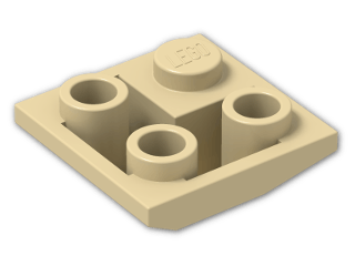 LEGO® Brick: Slope Brick 45 2 x 2 Inverted Double Convex 3676 | Color: Brick Yellow