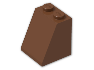 LEGO® Stein: Slope Brick 65 2 x 2 x 2 with Centre Tube 3678b | Farbe: Reddish Brown