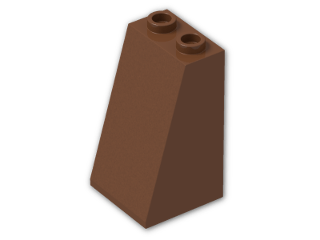 LEGO® Brick: Slope Brick 75 2 x 2 x 3 3684 | Color: Reddish Brown