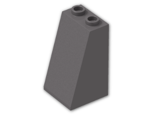 LEGO® Brick: Slope Brick 75 2 x 2 x 3 3684 | Color: Dark Stone Grey