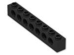 LEGO® Stein: Technic Brick 1 x 8 with Holes 3702 | Farbe: Black