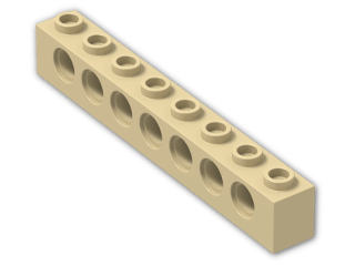 LEGO® Brick: Technic Brick 1 x 8 with Holes 3702 | Color: Brick Yellow