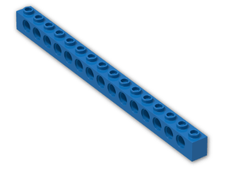 LEGO® Brick: Technic Brick 1 x 16 with Holes 3703 | Color: Bright Blue