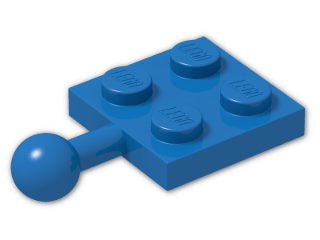 LEGO® Stein: Plate 2 x 2 with Towball 3731 | Farbe: Bright Blue