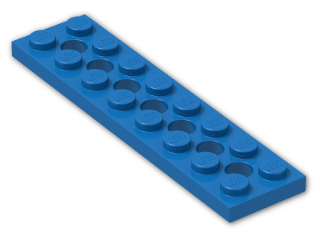LEGO® Brick: Technic Plate 2 x 8 with Holes 3738 | Color: Bright Blue