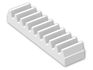 LEGO® Brick: Technic Gear Rack 1 x 4 3743 | Color: White