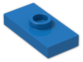LEGO® Brick: Plate 1 x 2 with Groove with 1 Centre Stud 3794b | Color: Bright Blue