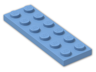 LEGO® Stein: Plate 2 x 6 3795 | Farbe: Medium Blue