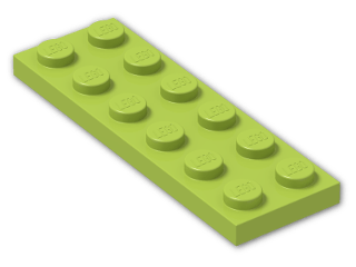 LEGO® Brick: Plate 2 x 6 3795 | Color: Bright Yellowish Green