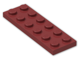 LEGO® Brick: Plate 2 x 6 3795 | Color: New Dark Red