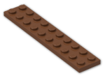 LEGO® Brick: Plate 2 x 10 3832 | Color: Reddish Brown