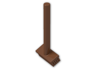 LEGO® Brick: Minifig Pushbroom 3836 | Color: Reddish Brown