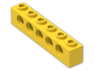 LEGO® Brick: Technic Brick 1 x 6 with Holes 3894 | Color: Bright Yellow