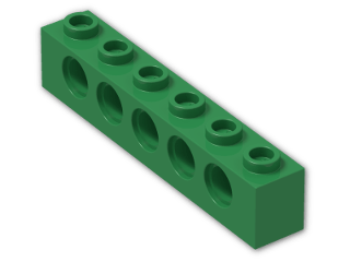 LEGO® Brick: Technic Brick 1 x 6 with Holes 3894 | Color: Dark Green