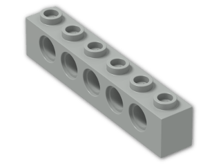 LEGO® Brick: Technic Brick 1 x 6 with Holes 3894 | Color: Grey