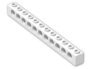 LEGO® Brick: Technic Brick 1 x 12 with Holes 3895 | Color: White