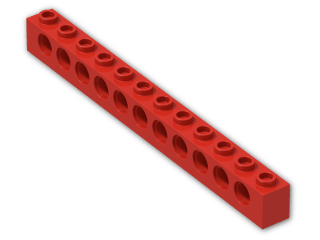 LEGO® Stein: Technic Brick 1 x 12 with Holes 3895 | Farbe: Bright Red