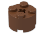 LEGO® Brick: Brick 2 x 2 Round 3941 | Color: Reddish Brown