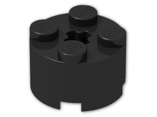 LEGO® Brick: Brick 2 x 2 Round 3941 | Color: Black