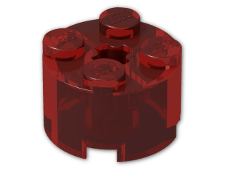 LEGO® Brick: Brick 2 x 2 Round 3941 | Color: Transparent Red