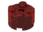 LEGO® Stein: Brick 2 x 2 Round 3941 | Farbe: Transparent Red