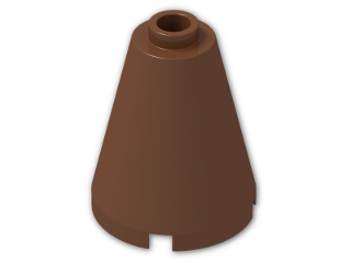 LEGO® Stein: Cone 2 x 2 x 2 with Hollow Stud Open 3942c | Farbe: Reddish Brown