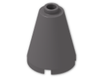 LEGO® Brick: Cone 2 x 2 x 2 with Hollow Stud Open 3942c | Color: Dark Stone Grey