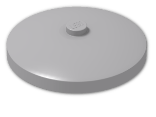 LEGO® Brick: Dish 4 x 4 Inverted 3960 | Color: Medium Stone Grey