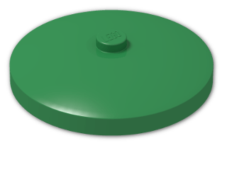 LEGO® Brick: Dish 4 x 4 Inverted 3960 | Color: Dark Green