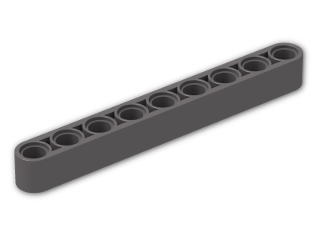 LEGO® Brick: Technic Beam 9 40490 | Color: Dark Stone Grey