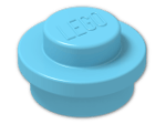 LEGO® Stein: Plate 1 x 1 Round 4073 | Farbe: Medium Azur