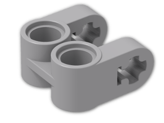 LEGO® Brick: Technic Cross Block 2 x 2 Split (Axle/Twin Pin) 41678 | Color: Medium Stone Grey