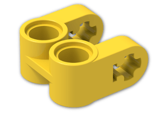 LEGO® Brick: Technic Cross Block 2 x 2 Split (Axle/Twin Pin) 41678 | Color: Bright Yellow