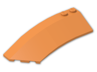 LEGO® Brick: Slope Brick Round 3 x 8 x 2 Left 41750 | Color: Bright Orange