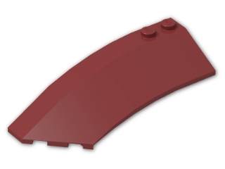 LEGO® Brick: Slope Brick Round 3 x 8 x 2 Left 41750 | Color: New Dark Red