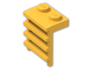 LEGO® Brick: Plate 1 x 2 with Ladder 4175 | Color: Flame Yellowish Orange
