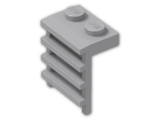 LEGO® Brick: Plate 1 x 2 with Ladder 4175 | Color: Medium Stone Grey