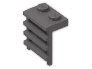 LEGO® Brick: Plate 1 x 2 with Ladder 4175 | Color: Dark Stone Grey