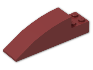 LEGO® Brick: Slope Brick Curved 8 x 2 x 2 41766 | Color: New Dark Red