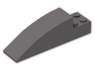 LEGO® Brick: Slope Brick Curved 8 x 2 x 2 41766 | Color: Dark Stone Grey