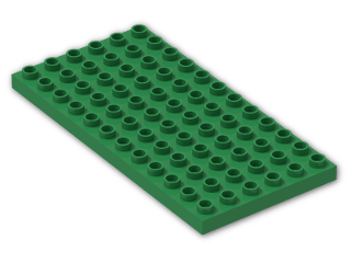 LEGO® Brick: Duplo Plate 6 x 12 4196 | Color: Dark Green