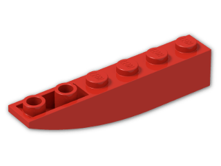 LEGO® Stein: Slope Brick Curved 6 x 1 Inverted 42023 | Farbe: Bright Red