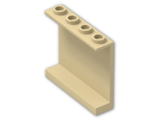 LEGO® Stein: Panel 1 x 4 x 3 with Hollow Studs 4215b | Farbe: Brick Yellow