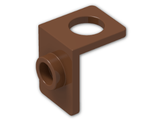 LEGO® Brick: Bracket 1 x 1 - 1 x 1 42446 | Color: Reddish Brown