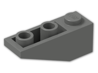 LEGO® Brick: Slope Brick 33 3 x 1 Inverted 4287 | Color: Dark Grey