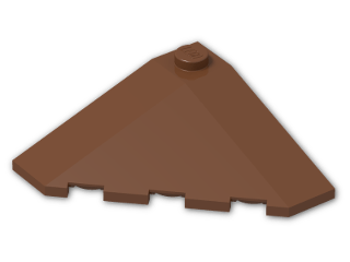 LEGO® Brick: Slope Brick 18 4 x 4 Corner 43708 | Color: Reddish Brown