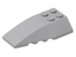 LEGO® Stein: Wedge 6 x 4 Triple Curved 43712 | Farbe: Medium Stone Grey