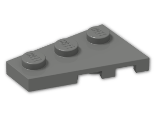 LEGO® Brick: Wing 2 x 3 Left 43723 | Color: Dark Grey